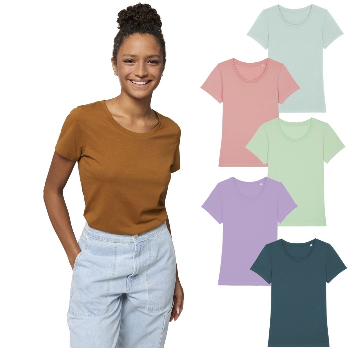 T-shirt donna Expresser girocollo in cotone biologico