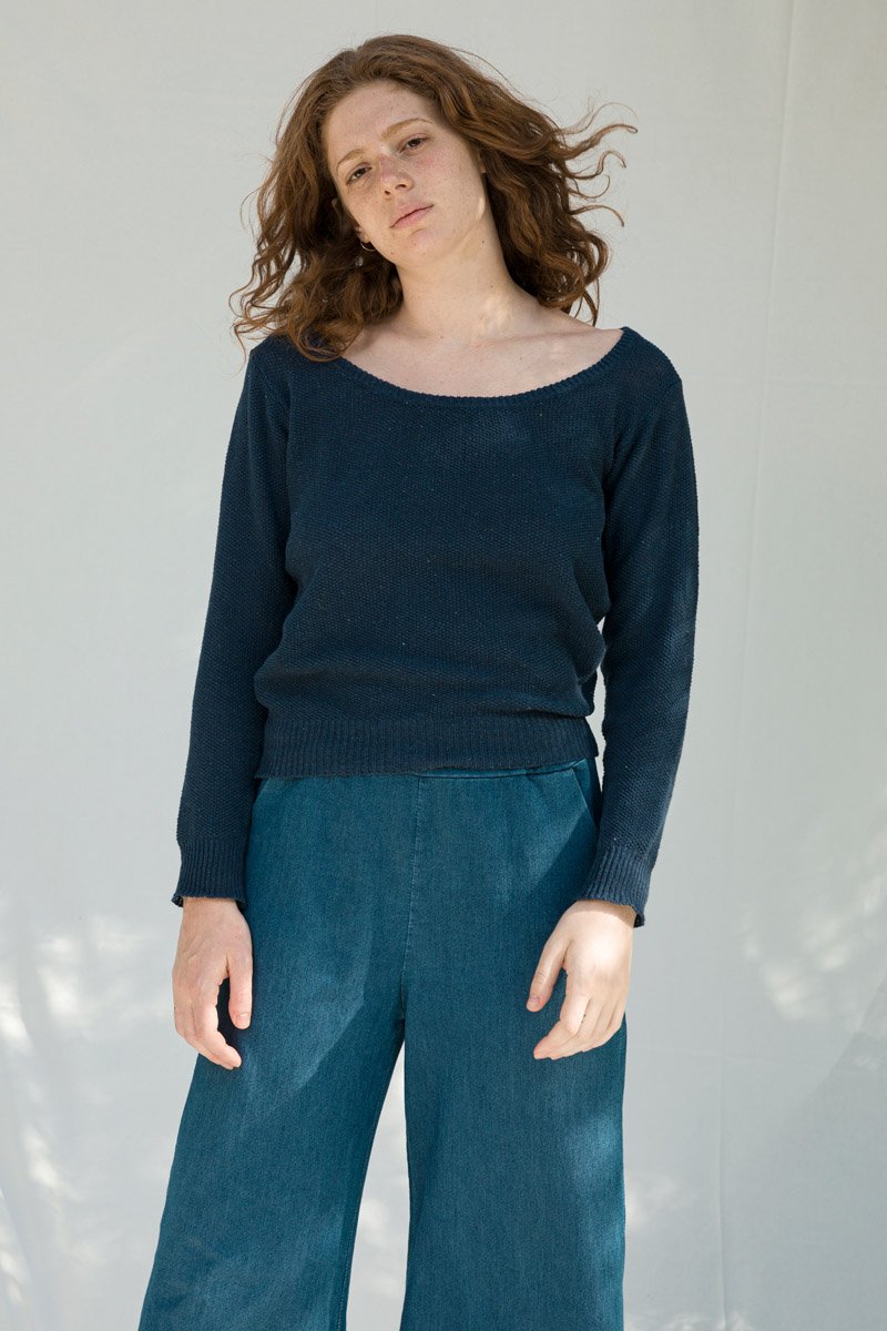Maglioncino Grazia da donna in cotone da jeans rigenerato