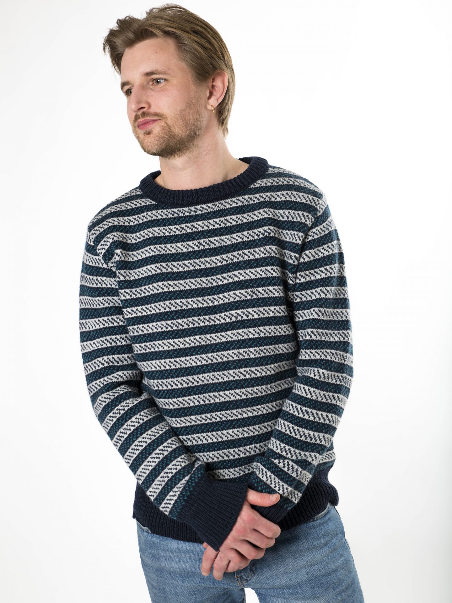 Maglione DANE stile scandinavo da uomo in pura lana merino
