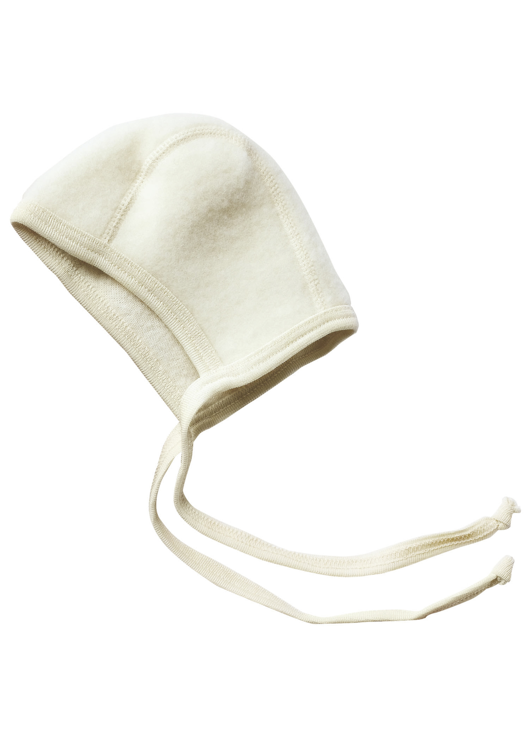Hat for Babies and Children in organic wool fleece - Natural