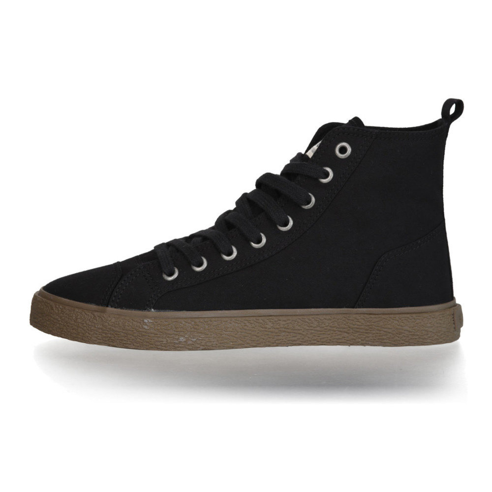 Scarpe Sneaker Goto High Black in cotone biologico Fairtrade