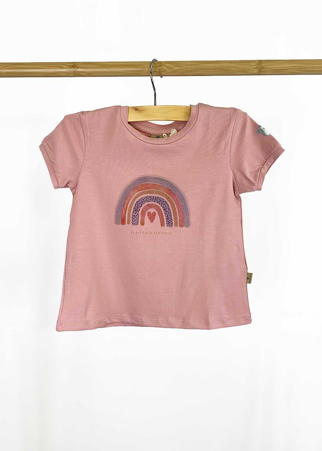 T-shirt arcobaleno Mother Nature per bambina in cotone biologico