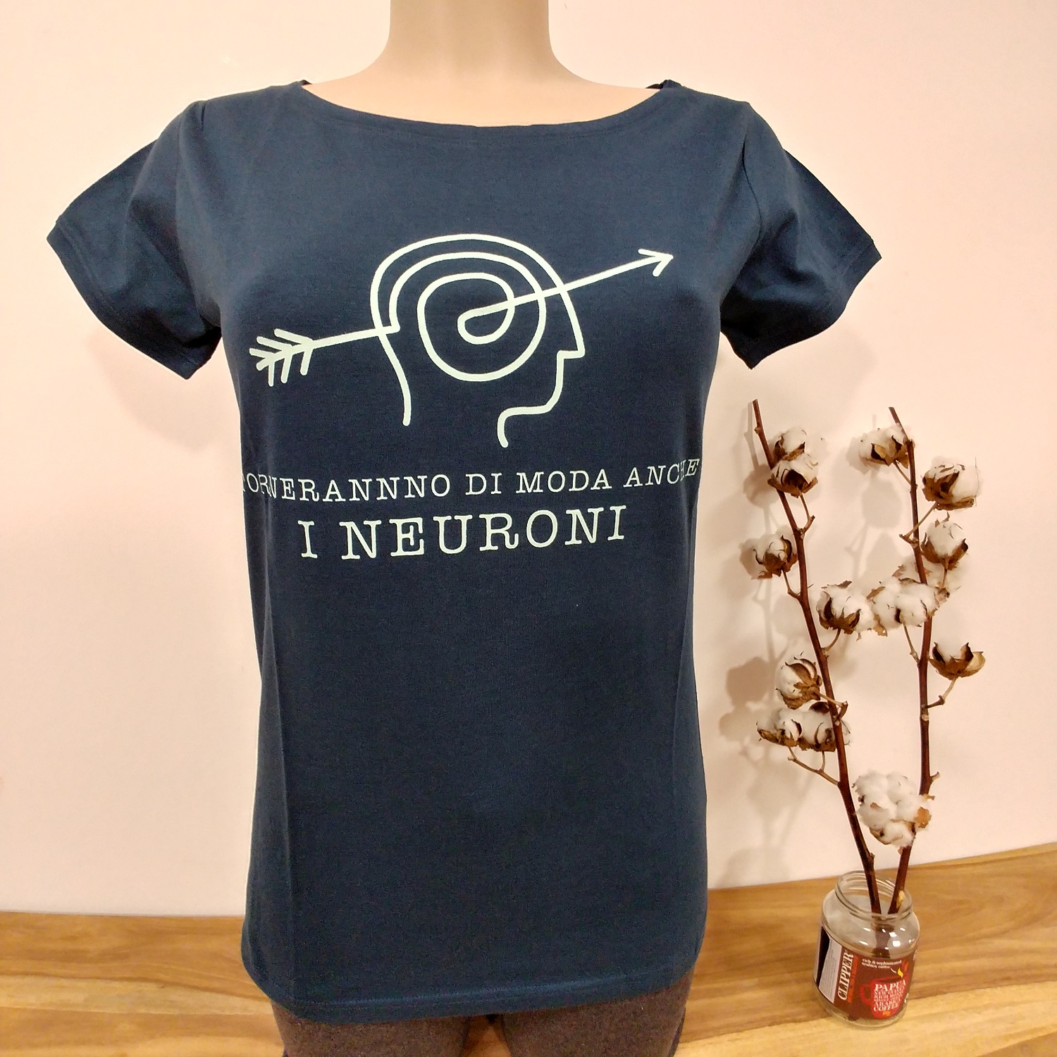 T-shirt Donna Neuroni in cotone biologico equo