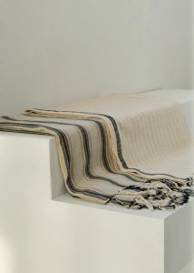 Asciugamano Mirac a righe in lino 200x95 cm