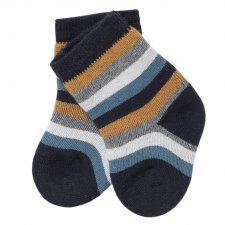 Baby boy terry socks Stripes in organic cotton