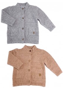 Baby knitted cardigan in Bamboo and Wool