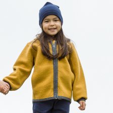Giacca Milo con cappuccio per bambini in lana cotta biologica_82045
