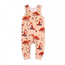 Jumpsuit Red Foxes per bambini in felpa leggera di cotone biologico
