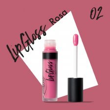 Lipgloss 02 ROSA puroBIO lucido volumizzante nutriente