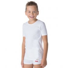 Maglietta manica corta per bambini e ragazzi in cotone bio-equo