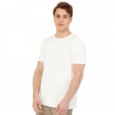 T-shirts uomo Bianco Naturale manica corta in canapa