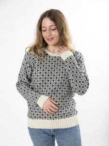 Maglione ALMA stile scandinavo da donna in pura lana merino