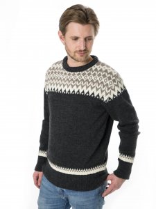 Maglione ALP stile scandinavo da uomo in pura lana merino