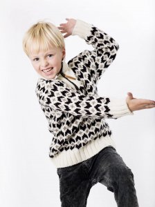Maglione YMER per bambini stile scandinavo in pura lana merino