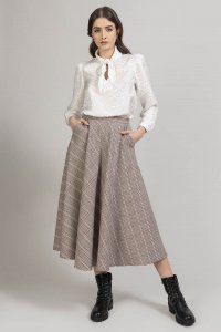 SARGASSO circle skirt in Prince of Wales patterned fabric