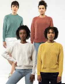 SEEMA women's sweater in pure organic cotton