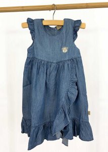 Mother Nature dress with ruffles for girls in Lyocell