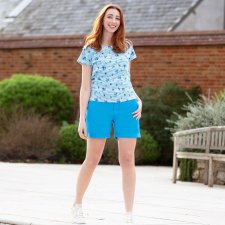 Pantaloncini Donna in cotone biologico Azzurro Cielo