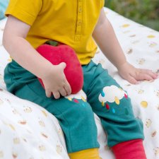 Pantaloni per bambini Joggers Cloud con toppe puro cotone biologico