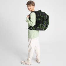 Satch Ergonomic backpack for secondary school in Recycled Pet - Match Green Supreme