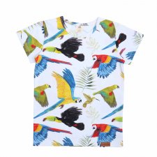T-shirt Birds of Rainforest per bambini in cotone biologico