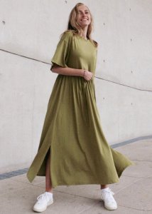 Vestito Erdbaer Olive da donna in cotone biologico e TENCEL™  Modal