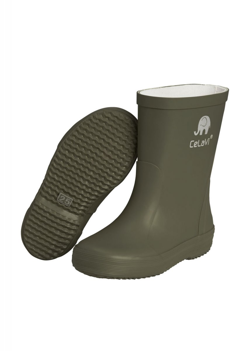 Stivali da pioggia Basic Verde Militare per bambini in gomma naturale_81279