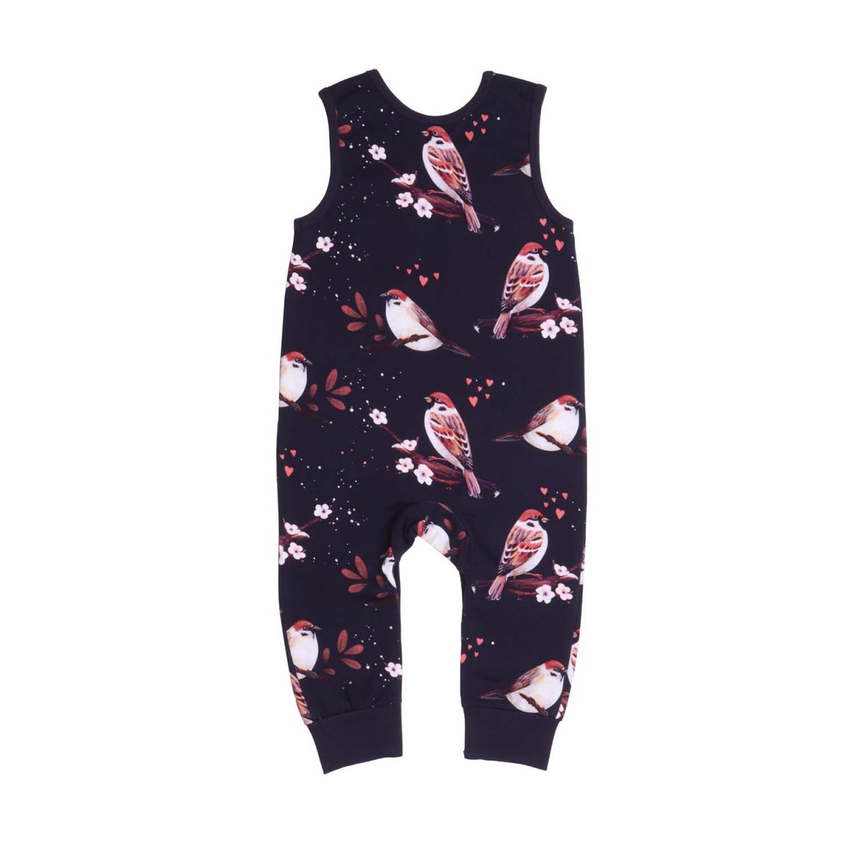 Jumpsuit Sparrows per bambine in felpa leggera di cotone biologico_84352