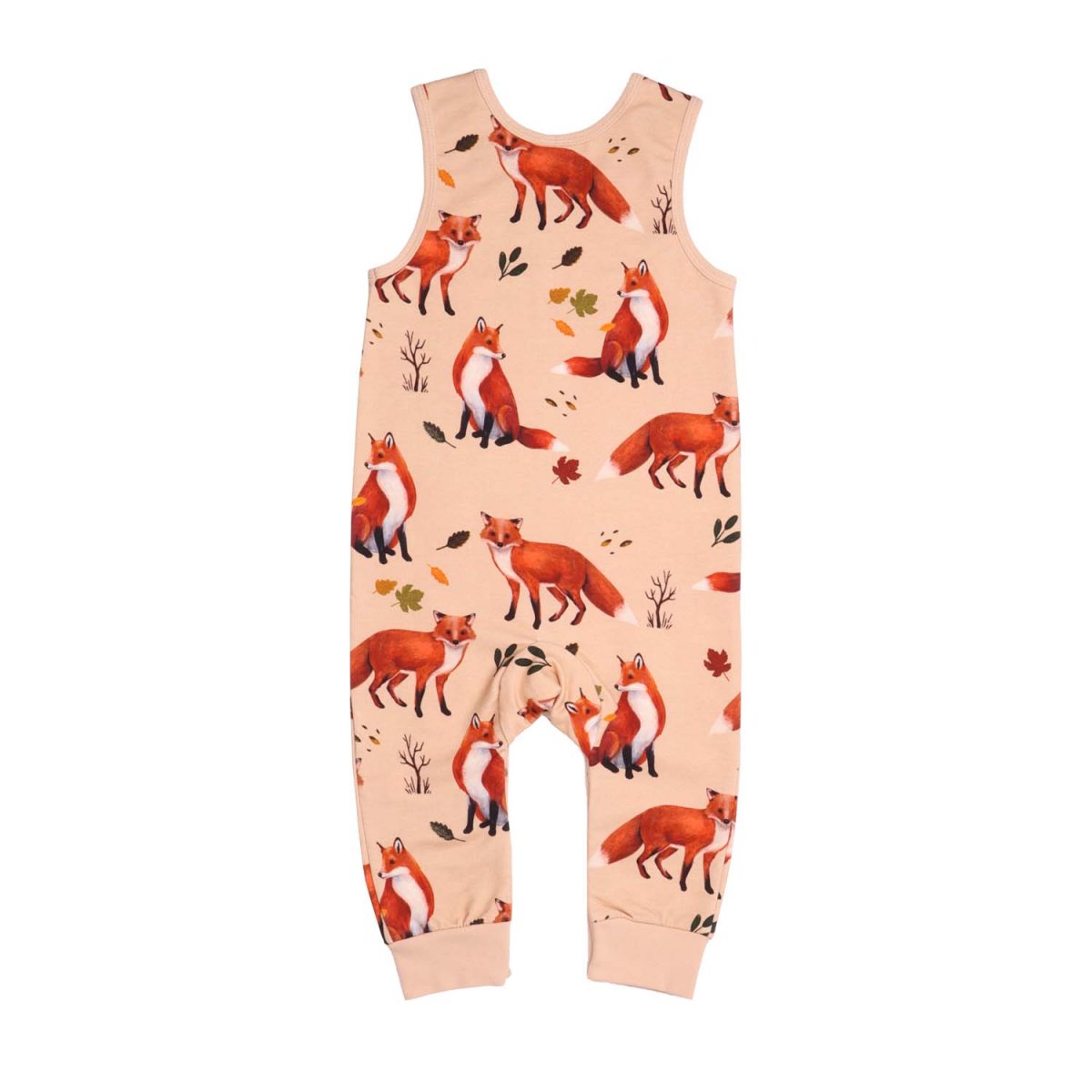 Jumpsuit Red Foxes per bambini in felpa leggera di cotone biologico_84372