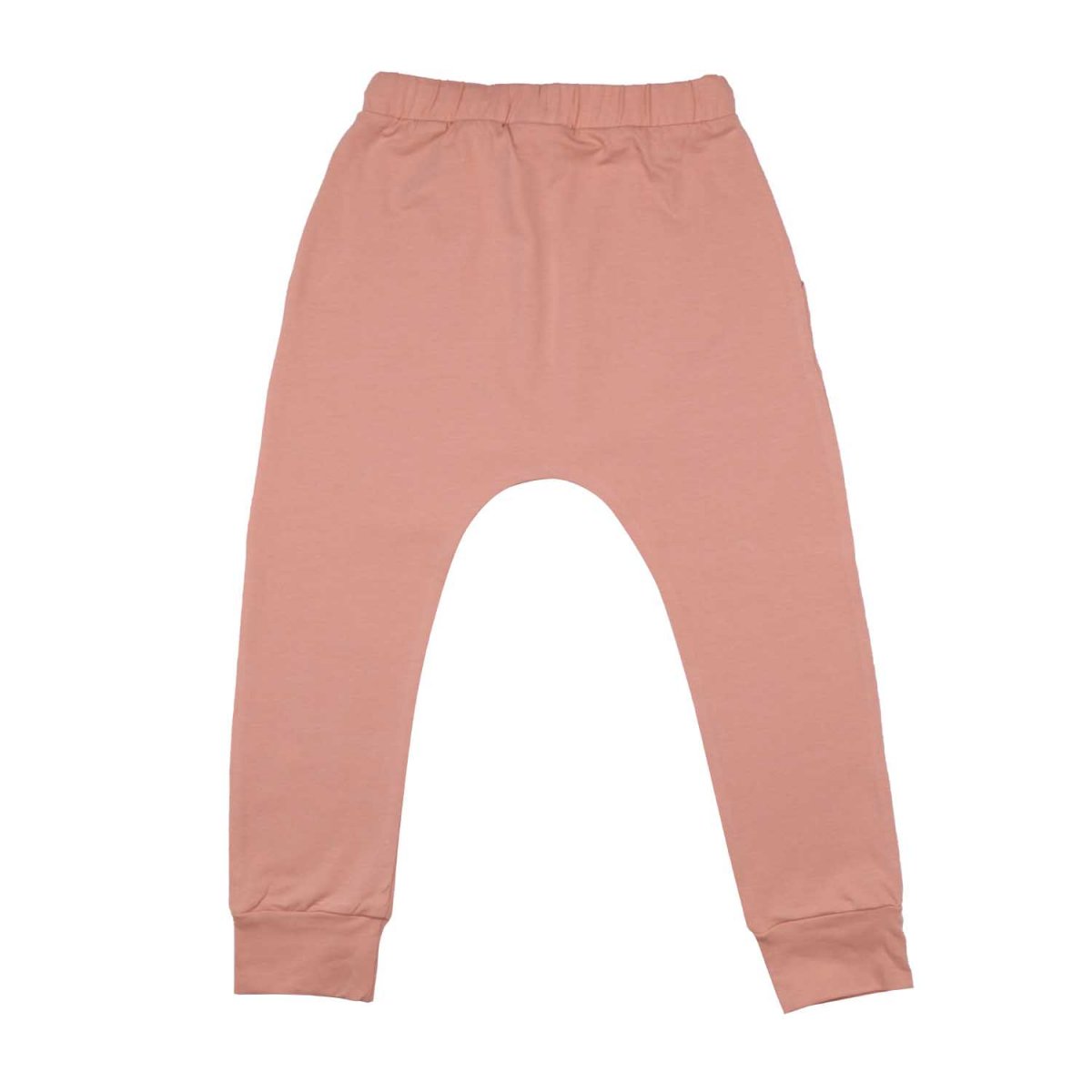 Pantaloni Baggy rosa chiaro per bambine in cotone biologico_91267