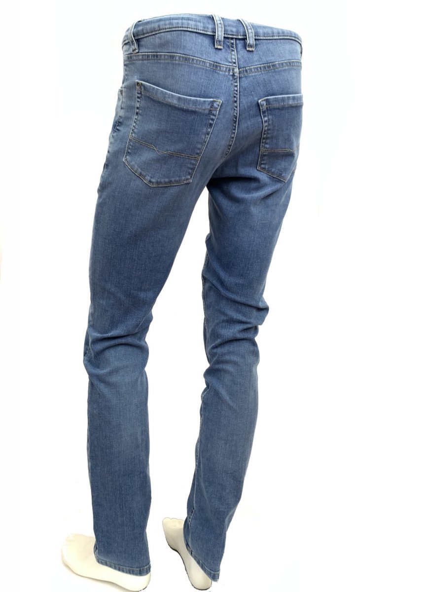 Jeans 5 tasche Bleach da uomo in cotone biologico_93404
