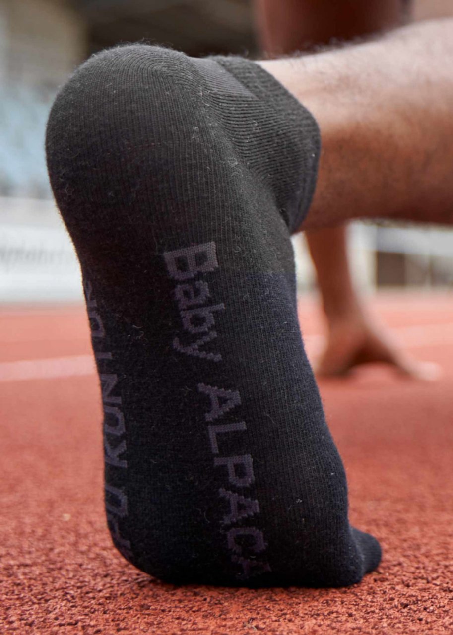Premium black unisex alpaca socks