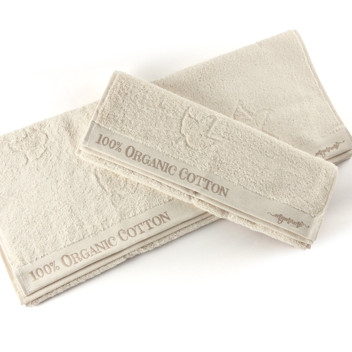 Asciugamani set mani+ospite in cotone biologico