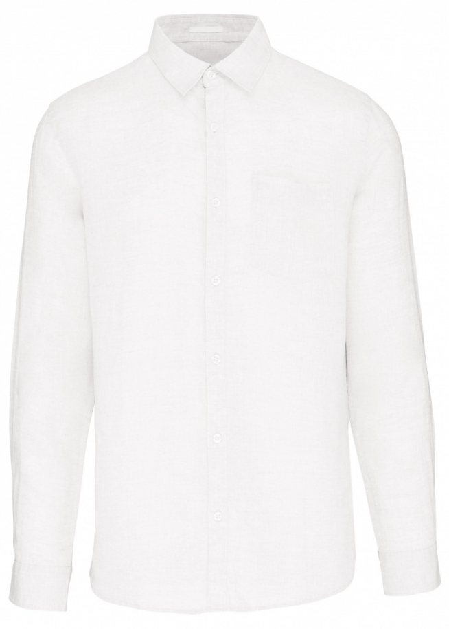 Camicia Enrique da uomo in lino -Bianco