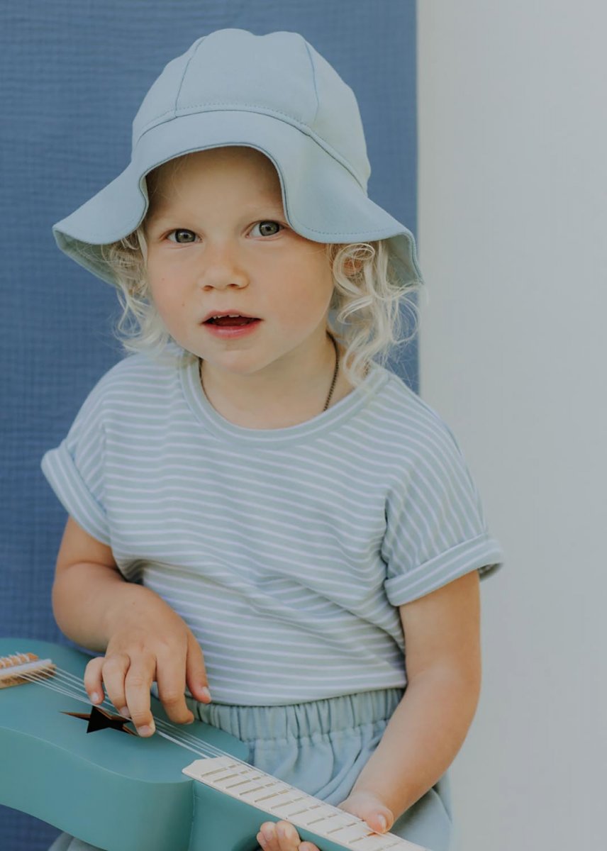 Cappellino da sole per bambine in cotone biologico