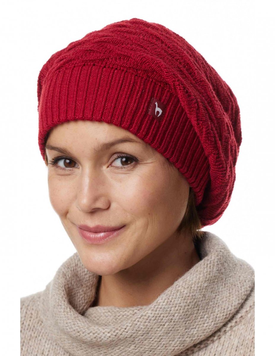 Cappello BIESEN cuffietta lunga da donna in pura lana di Alpaca
