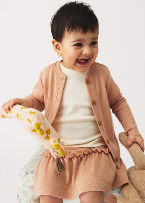 Cardigan Alma per bambine in pura lana merinos