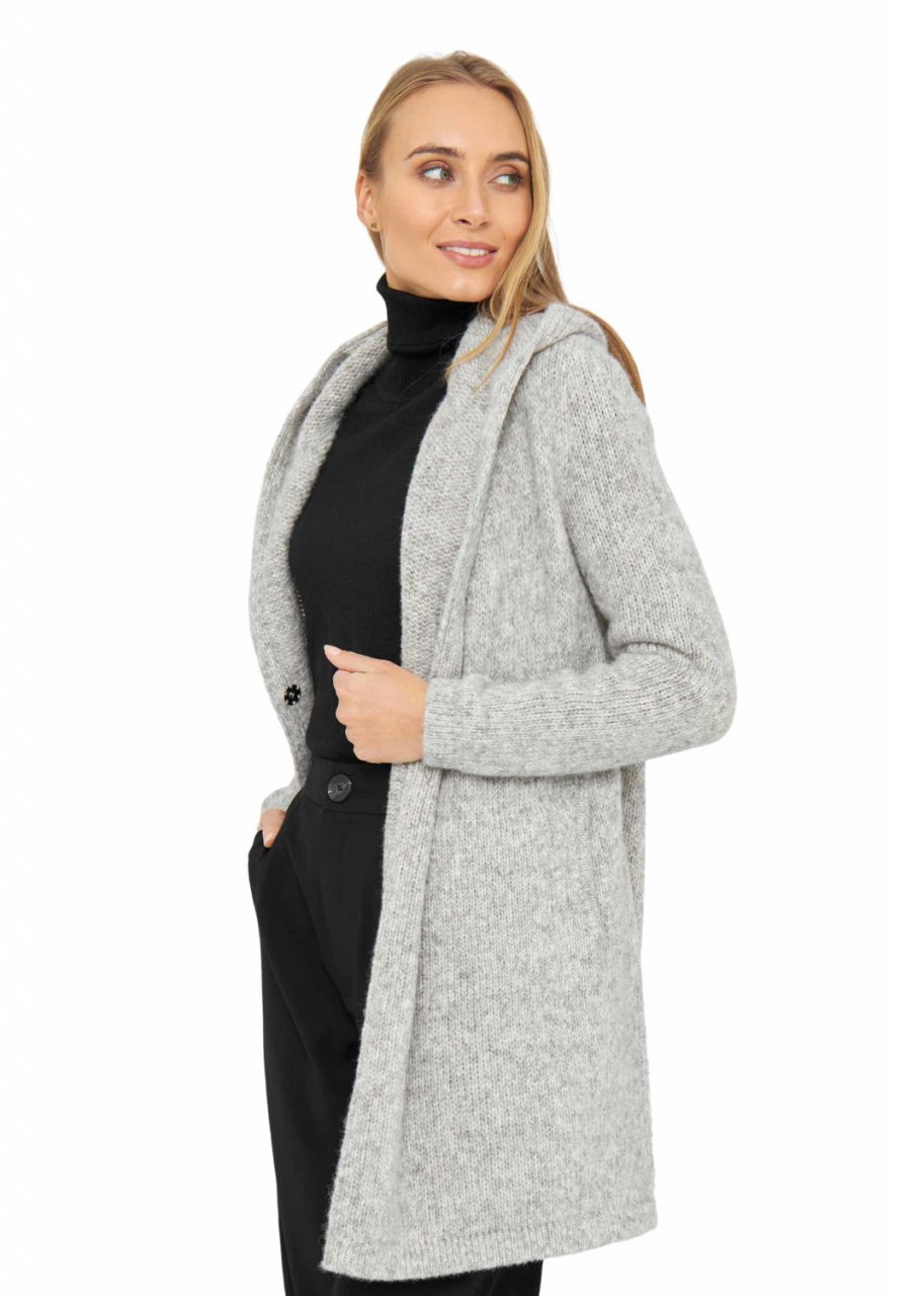 Cappotto Annabell grigio chiaro da donna in alpaca