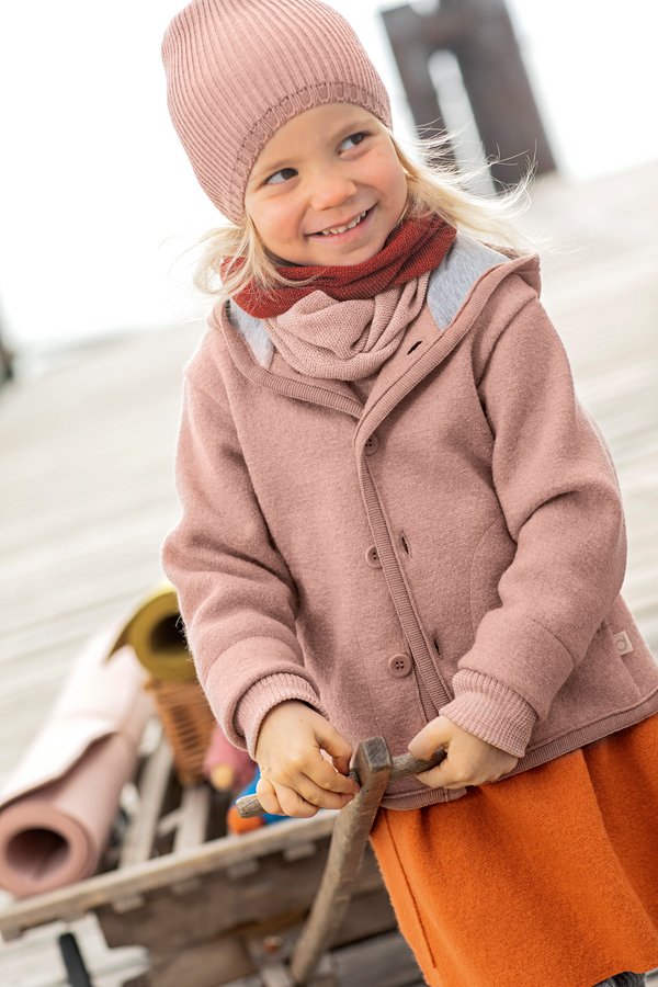 Giacca per bambini in pura lana cotta biologica