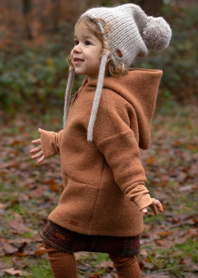 Cappotto per bambini in lana cotta biologica