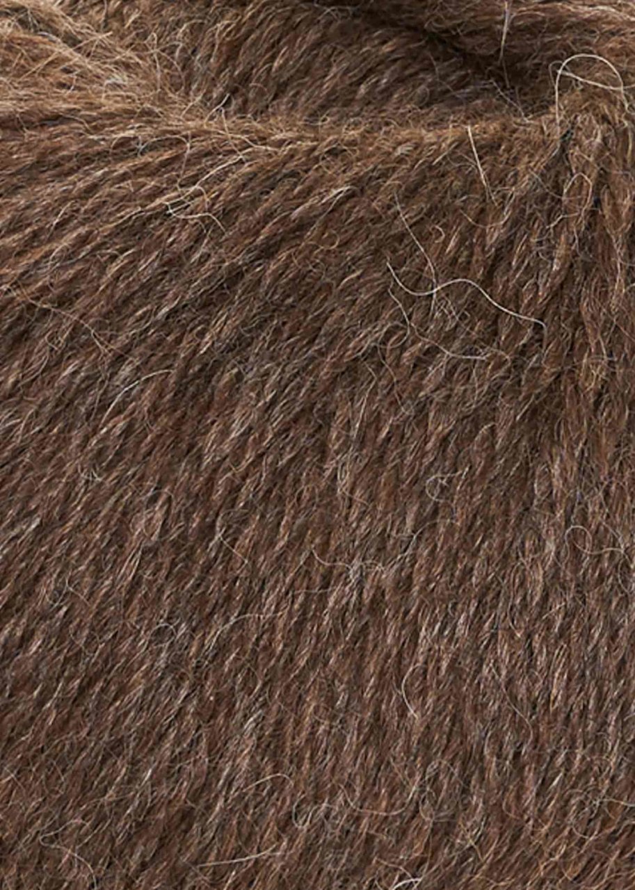 Gomitolo 100% baby alpaca marrone moka