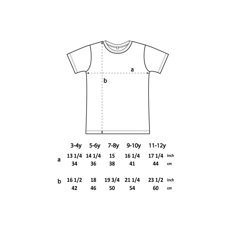 T-shirt per Bambini basic in puro cotone biologico