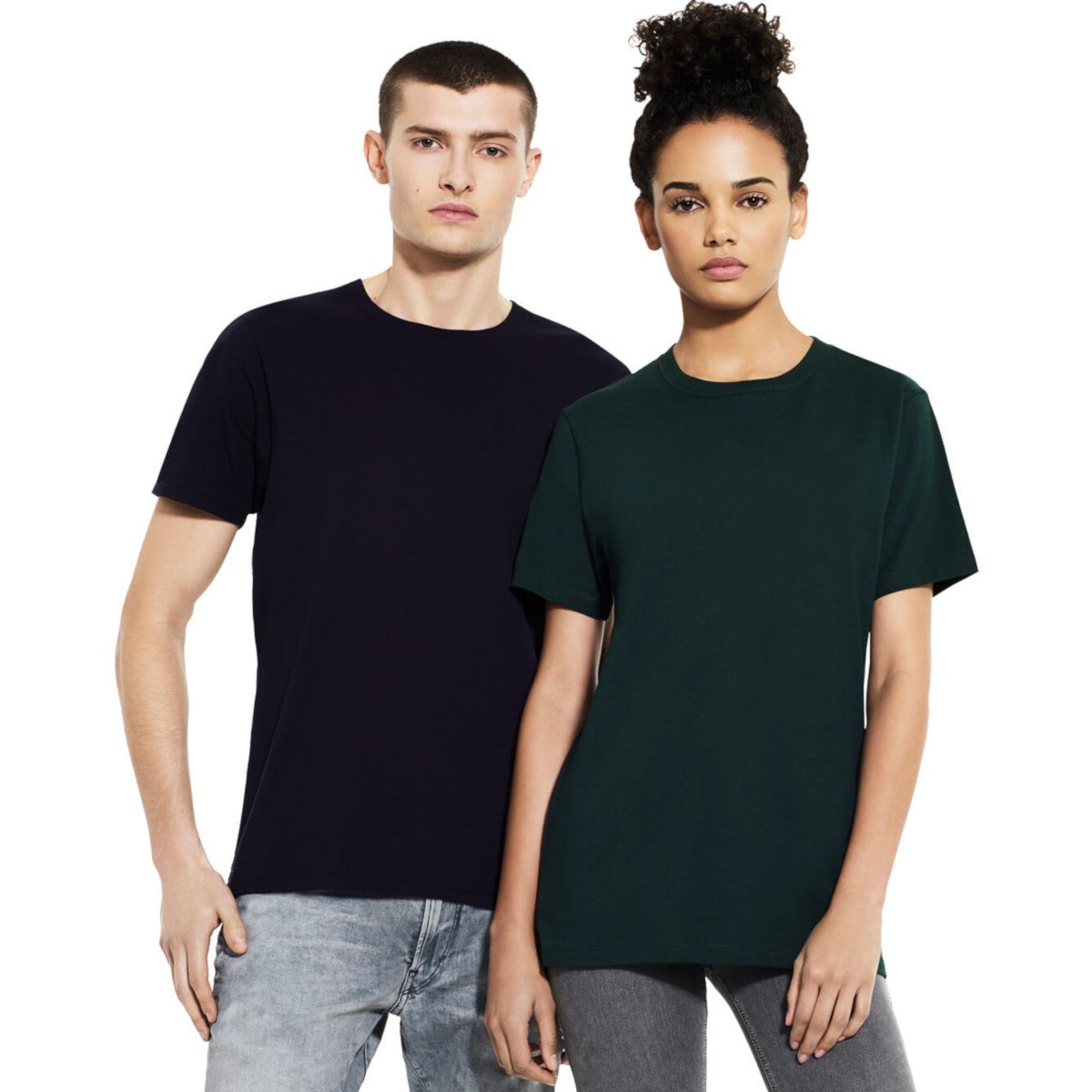 T-shirt unisex manica corta Colori Freddi in puro cotone biologico