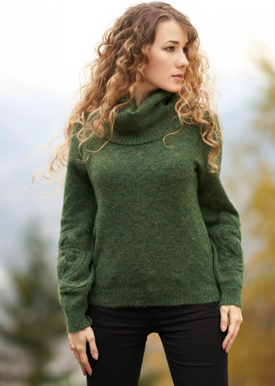 Maglione SALOMON verde da donna in alpaca