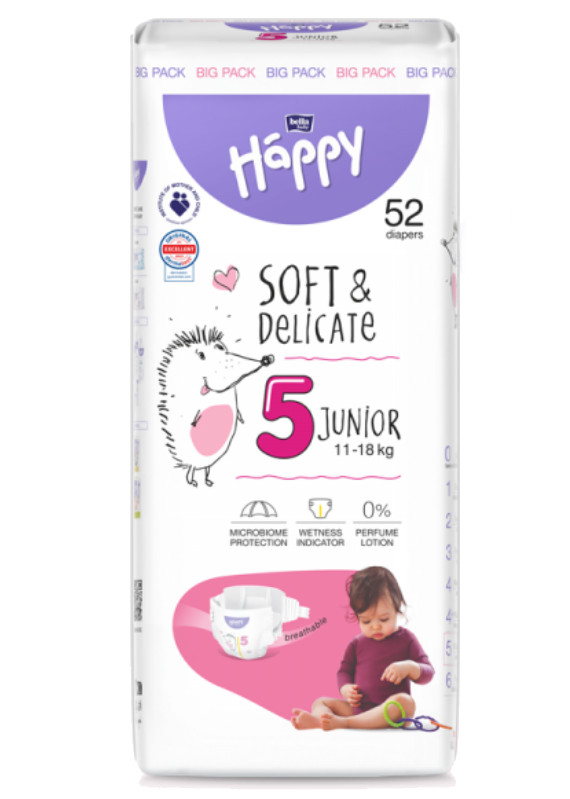 Pannolini Happy BellaBaby - 5 Junior 11/18 kg 52 pezzi