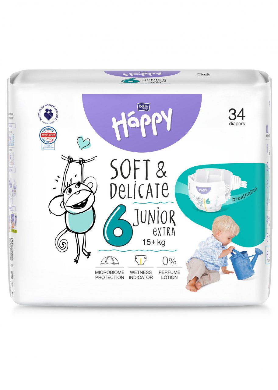 Pannolini Happy BellaBaby - 6 Junior extra 15+kg 34 pezzi
