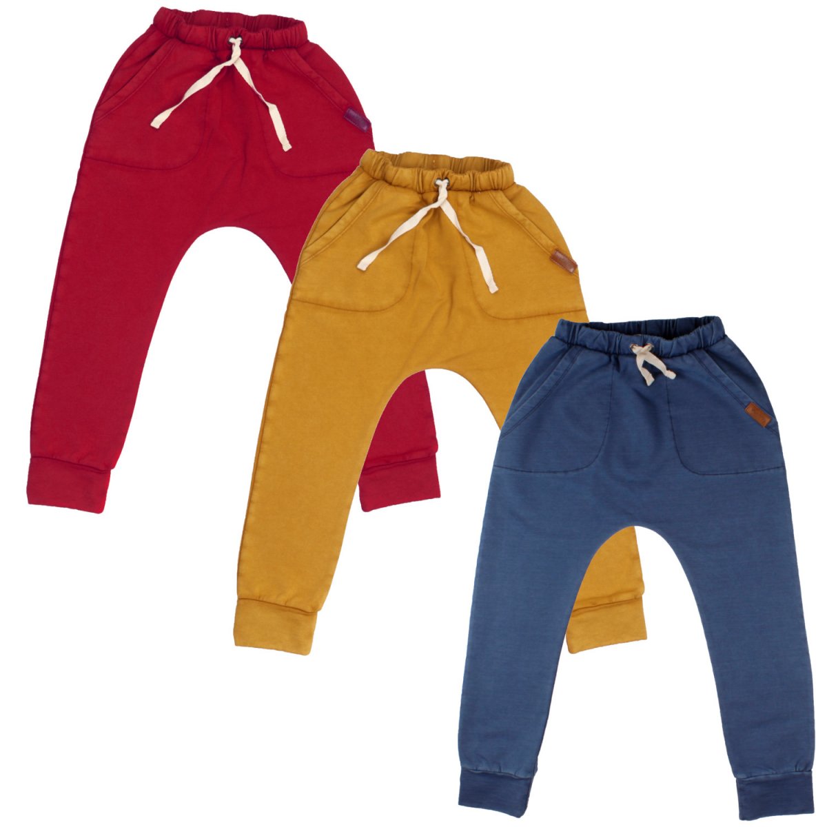Pantaloni Baggy Denim in felpa leggera per bambini in Cotone Bio