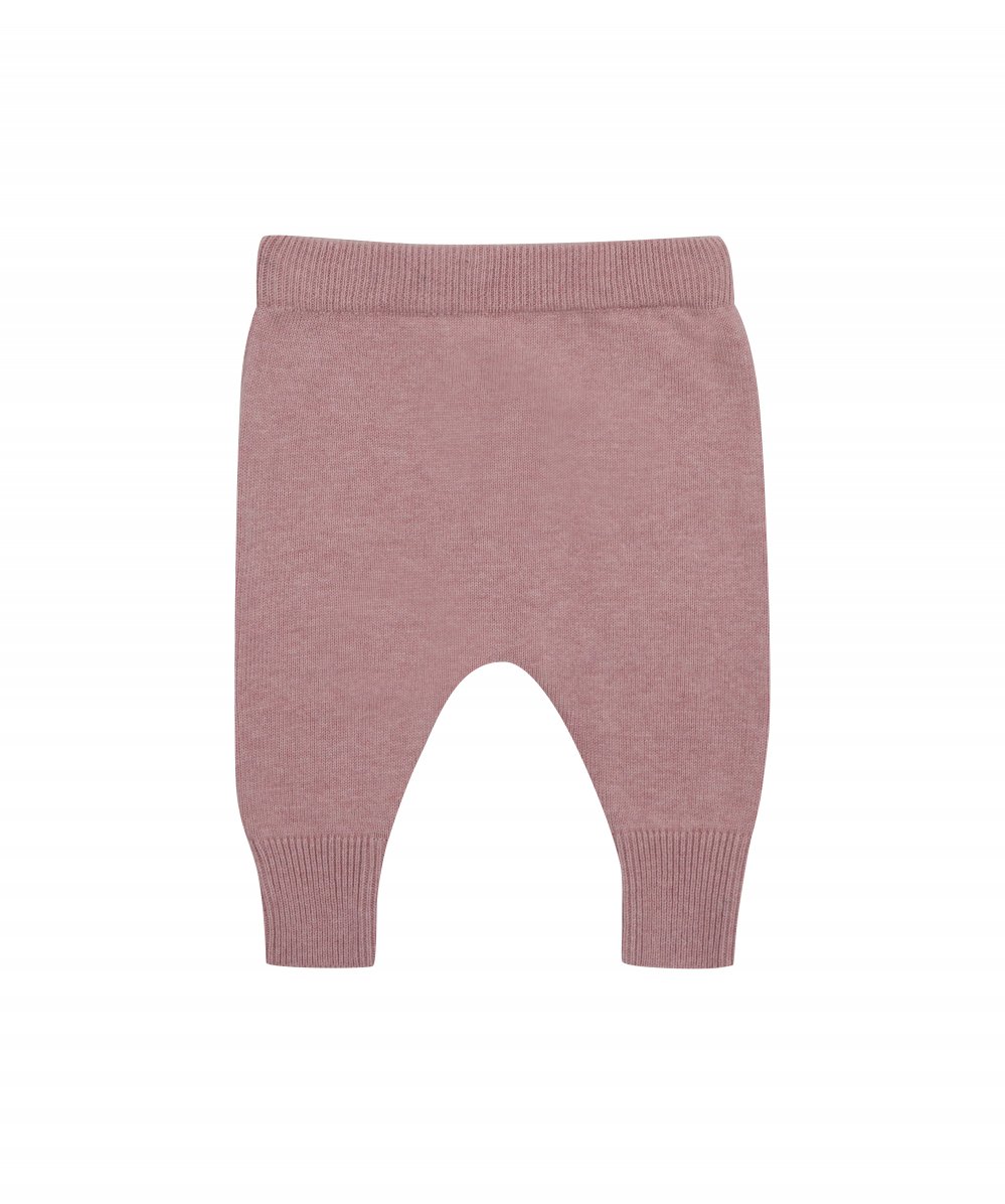 Pantaloni Harem rosa per neonati in cotone biologico e lana
