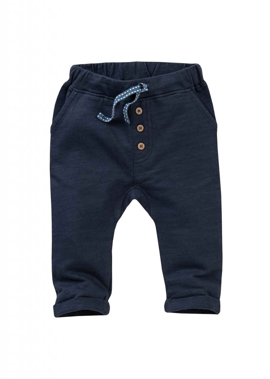 Pantaloni Jogging Blu per bambino in felpa leggera cotone biologico