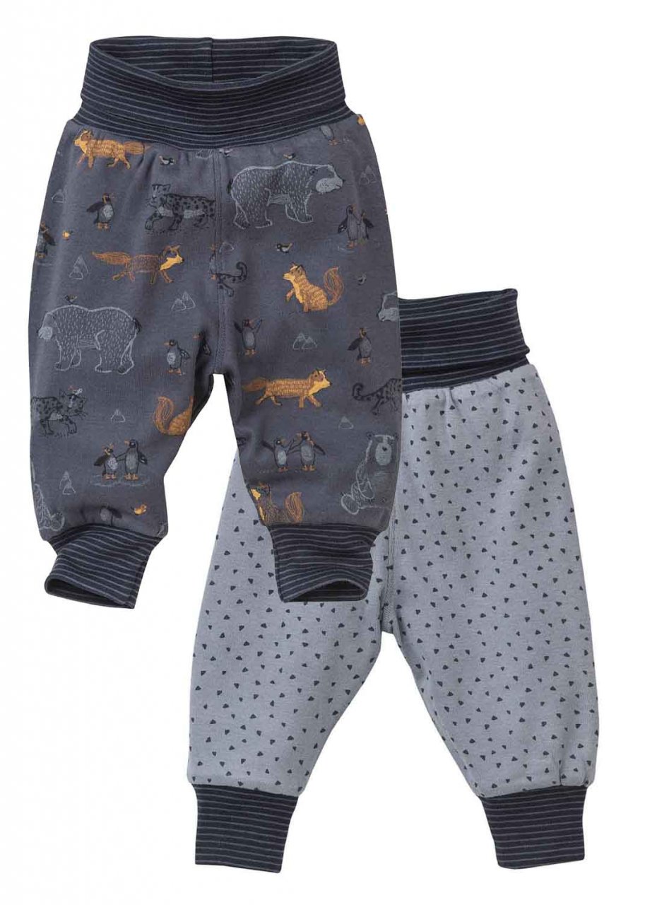 Pantaloni reversibili Animali Artici per bambini in puro cotone biologico
